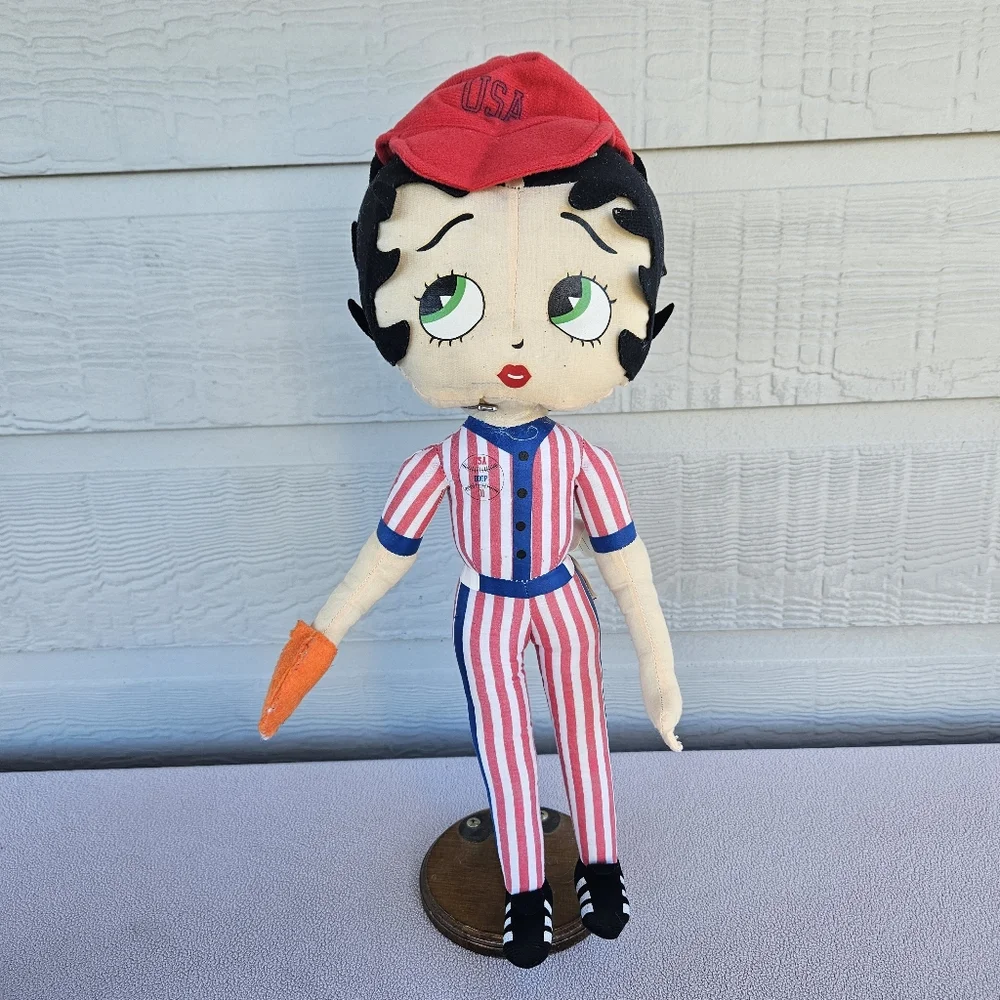 Kellytoy Betty Boop USA Baseball Soft Fabric Doll 18